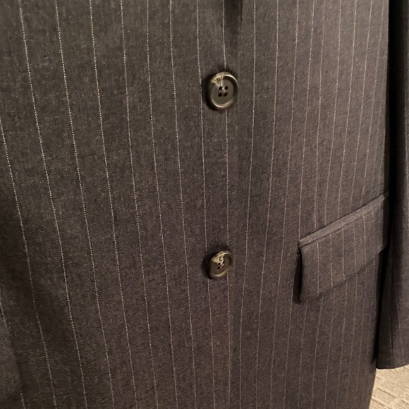 Chaps Charcoal Pinstripe Men's Suit - Picture 3 of 5